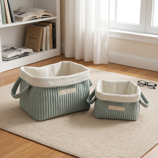 Thickened fabric storage box, clothing storage box, tabletop toy box, snack organizer box, storage basket, household storage basket