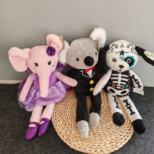 Foreign trade skeleton puppy doll vampire koala plush toy creative doll rag doll cuddle doll cute and funny