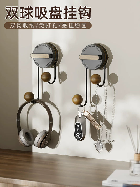 Entrance suction cup hook, no punching hole, door rear hanging clothes hook, wall hanging, strong load-bearing adhesive hook, vacuum non-marking bathroom hook Y