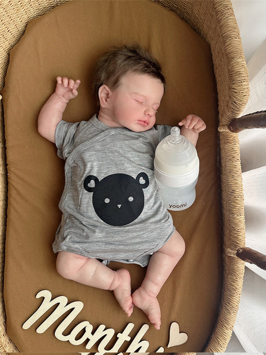 0-3 months baby clothes wrap fart clothes summer ultra-thin class A male and female babies newborn short-sleeved triangle clothes 52