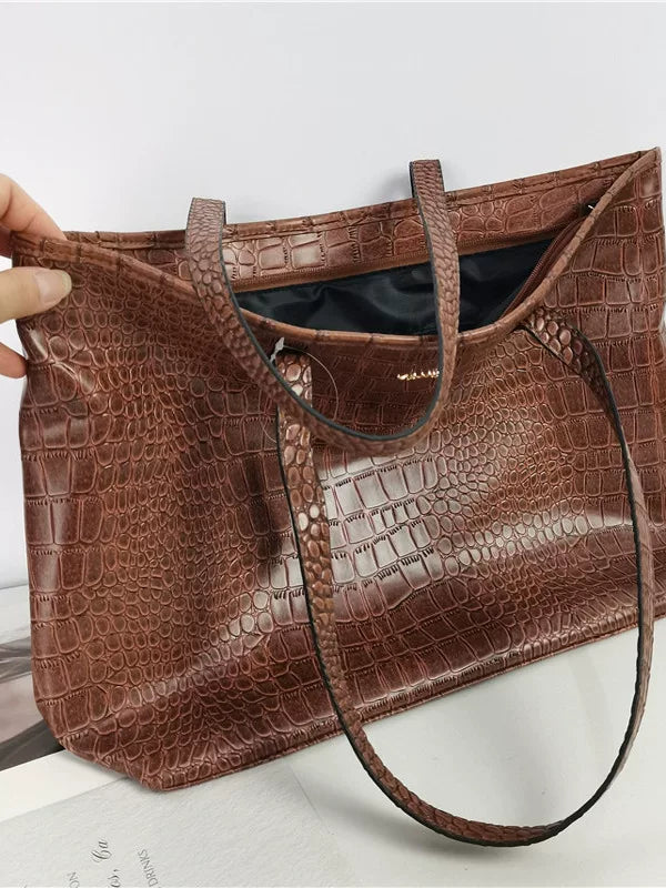 Foreign trade students go to class solid color large capacity bag 2025 new small man single shoulder casual women's tote bag commuting