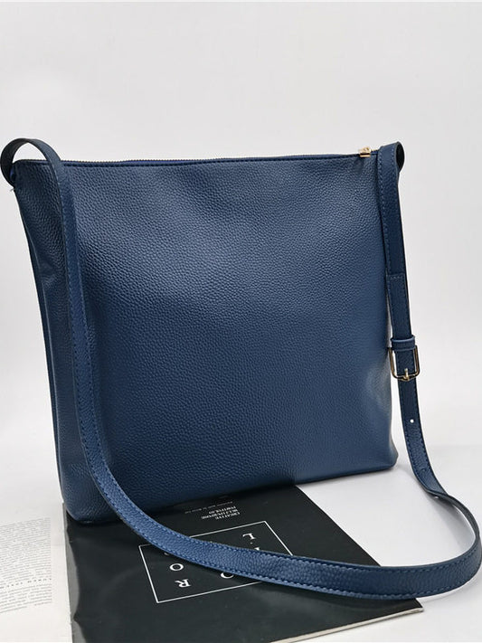 Large capacity bucket bag women's crossbody high-end niche design shoulder bag lychee pattern tote bag foreign trade export bag
