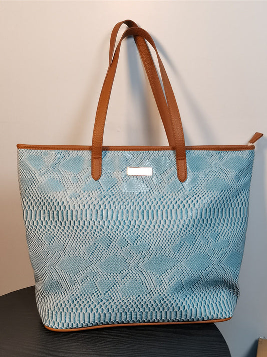 Foreign trade niche tote bag for women commuting to work large capacity snake print bag for women high-end sense light luxury shoulder handbag