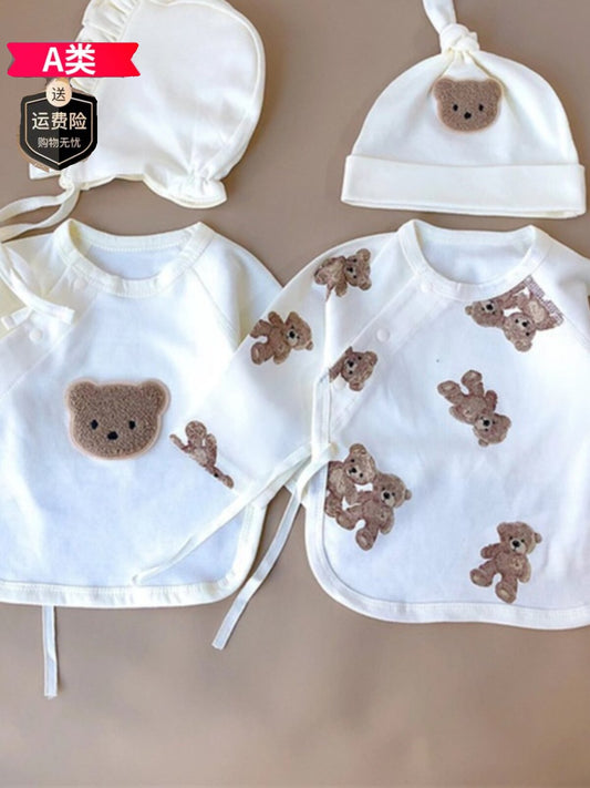 Newborn baby class A tops 0-3 months baby half-back clothes spring and autumn cotton delivery room baby clothes 52 yards 59 yards
