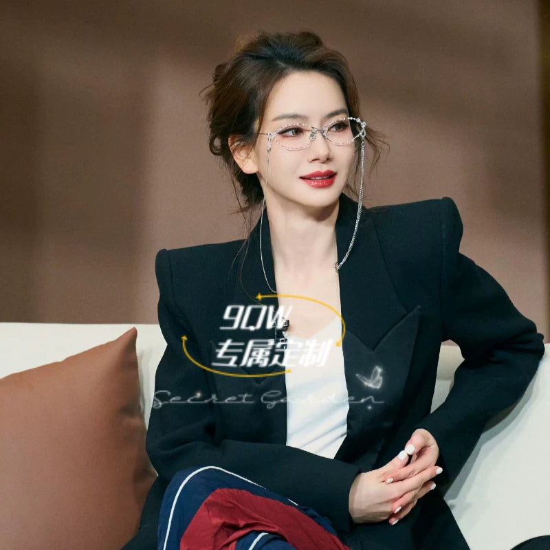 9QW self-made star same style of non-fading glasses chain halterneck fashion men and women couple high-end sense versatile trendy personality