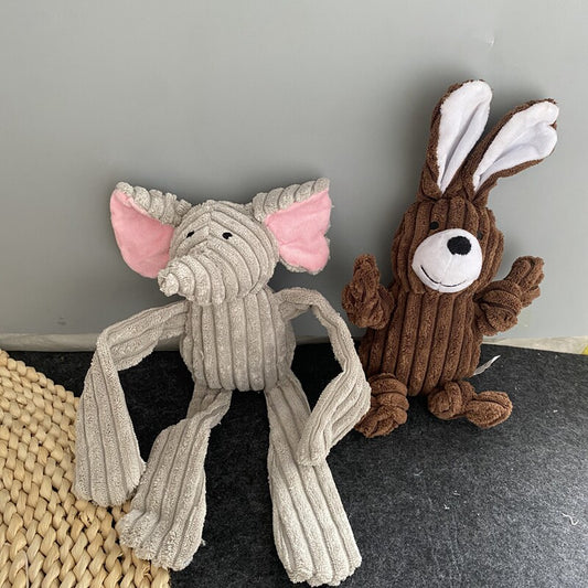 ins cute doll striped corduroy animal big-eared rabbit doll plush toy girl's heart present comfort play