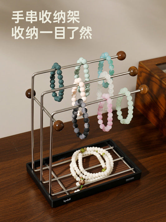 Cultural bracelet special storage box, crystal beaded jewelry storage box, high-end exquisite jewelry display shelf