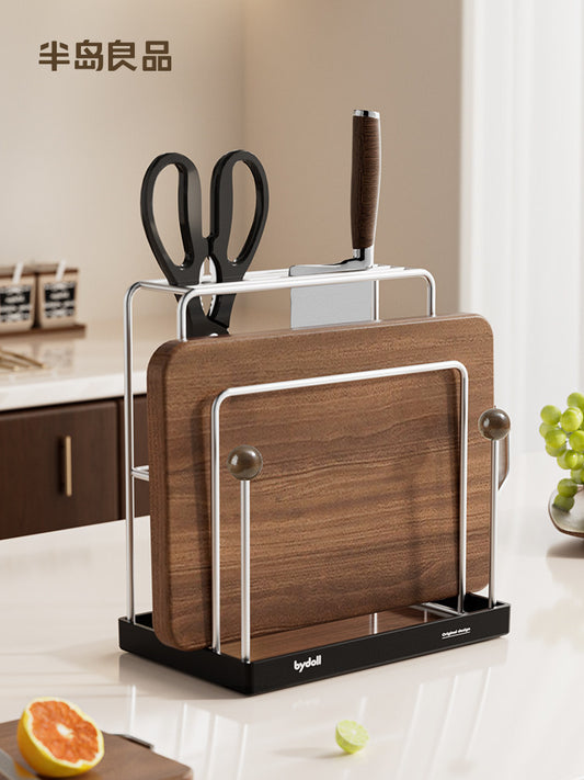 Kitchen knife rack, storage rack, knife storage rack, kitchen knife cutting board rack, integrated countertop model, multi-functional 2025 new model