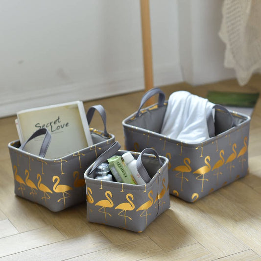 Thickened storage box, storage box, desktop clutter organizer, underwear storage box, snack basket, cartoon fabric storage basket
