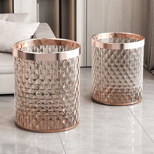 Household large-capacity, light luxury, high-value water ripples, bedrooms, living rooms, kitchens, bathrooms, ins, simple trash cans
