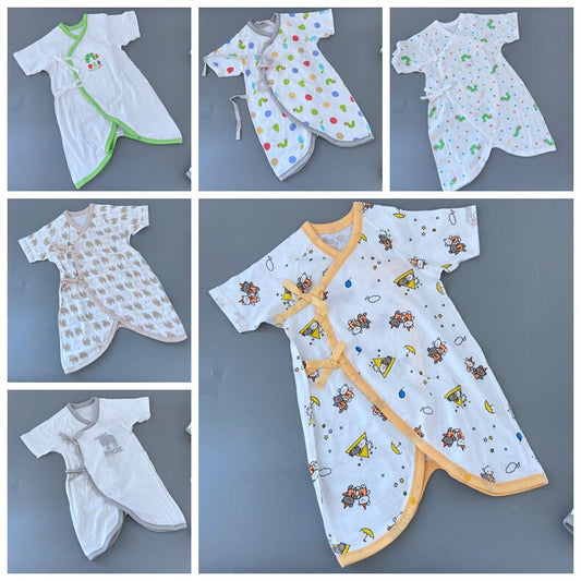 Exported to Japan newborn baby spring and autumn clothes jumpsuit baby pajamas romper romper clothing full moon hug clothing monk clothing