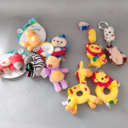Foreign trade fp baby lathe tension pendant cute animal infant soothing doll grasping training