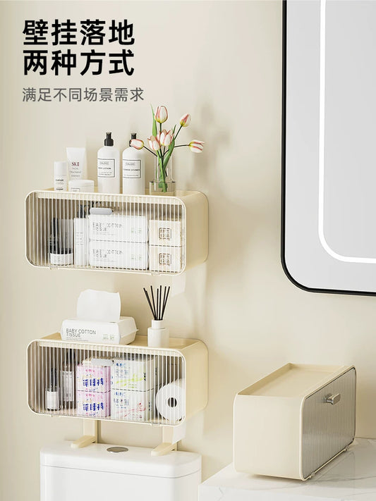 Storage rack above toilet toilet Bathroom wall storage rack wall hanging paper towel storage box Y