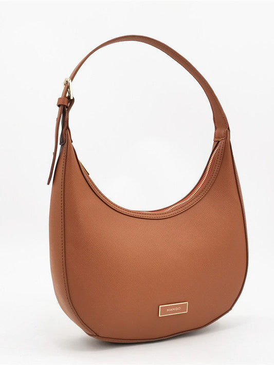 Foreign trade export women's 2025 new underarm bag high-end sense light luxury niche large-capacity baguette bag half crescent bag