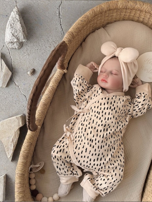 Newborn 0-6 months baby onesies, spring and autumn cotton, class A crawling clothes, male and female babies, size 59, size 66 clothes