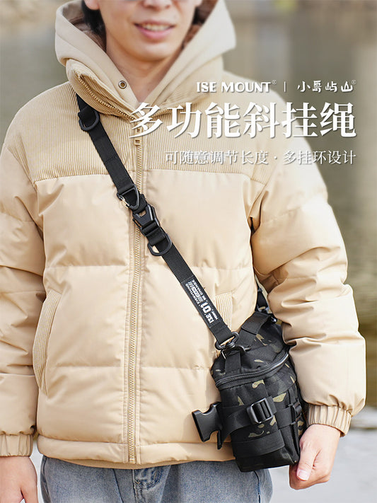 Small Island Mountain Multi-Functional Lightweight Tactical Shoulder Strap Quick Adjustment Quick Plug Single Double Point Function Module Crossbody Bag Strap