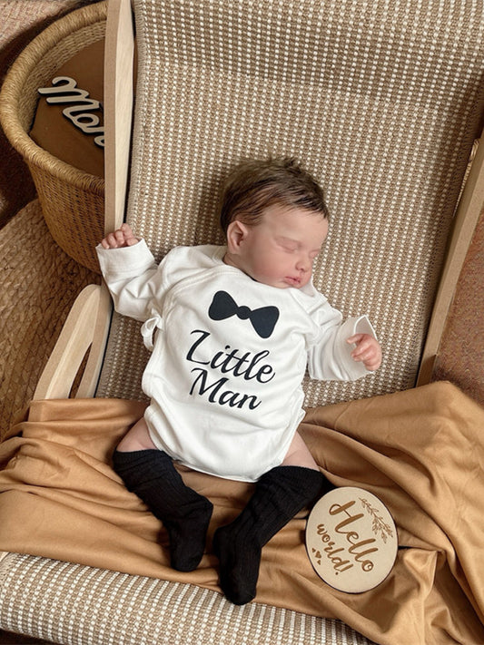 ins baby 0-3 months newborn baby autumn and winter fart clothes boy baby boneless A pure cotton triangle Ha Yi tide