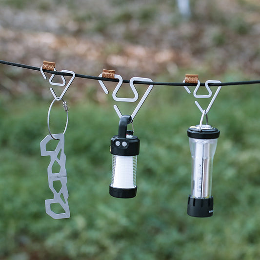 Outdoor stainless steel hook is not easy to slide, ultra-light multi-functional, lightweight back type S-hook camping accessories tool