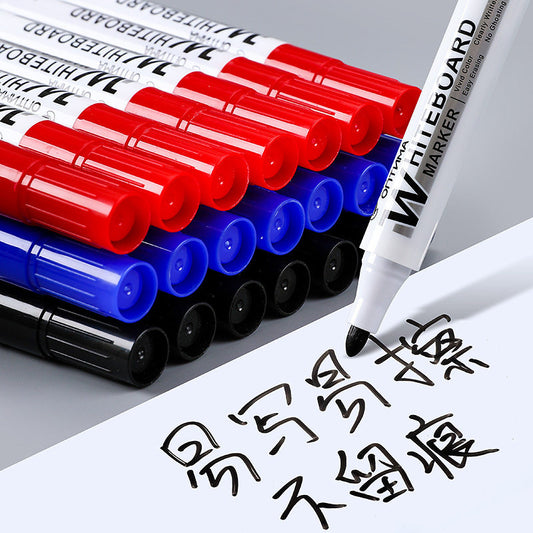 Erasable whiteboard marker for teachers water-based black children's non-toxic color red blue blackboard marker, pen drawingboard pen, writing pen, easy to erase thick head, big head marker, erasable special thin head