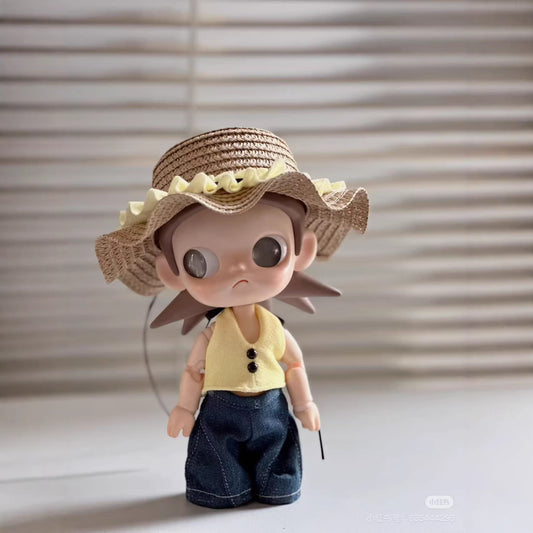 For Bubble Mart Zsiga Gazi Sister Baby Clothes BJD1 8 Point Action Doll Denim Shorts Scimitar Pants