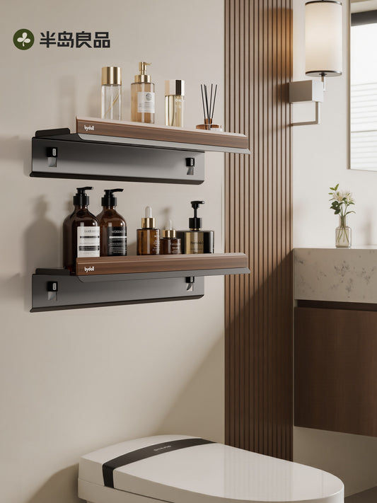 Bathroom shelf without punching suction cup shelf above toilet No-punch multi-function storage rack on the wall