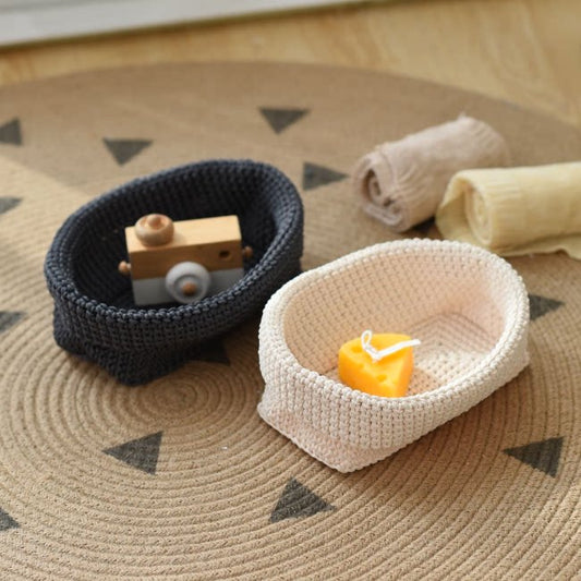 Simple storage basket, woven basket, underwear organizer, desktop remote control storage box, cosmetic basket, storage box