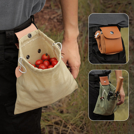 Outdoor camping, foraging bags, fruit picking bags, tool belt bags, drawstring bags, folding canvas tools, storage bags