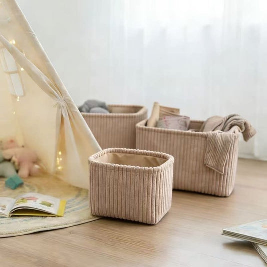 Thickened storage box, storage basket, snack basket, tabletop finishing box, glove box, underwear storage box, toy frame, fabric