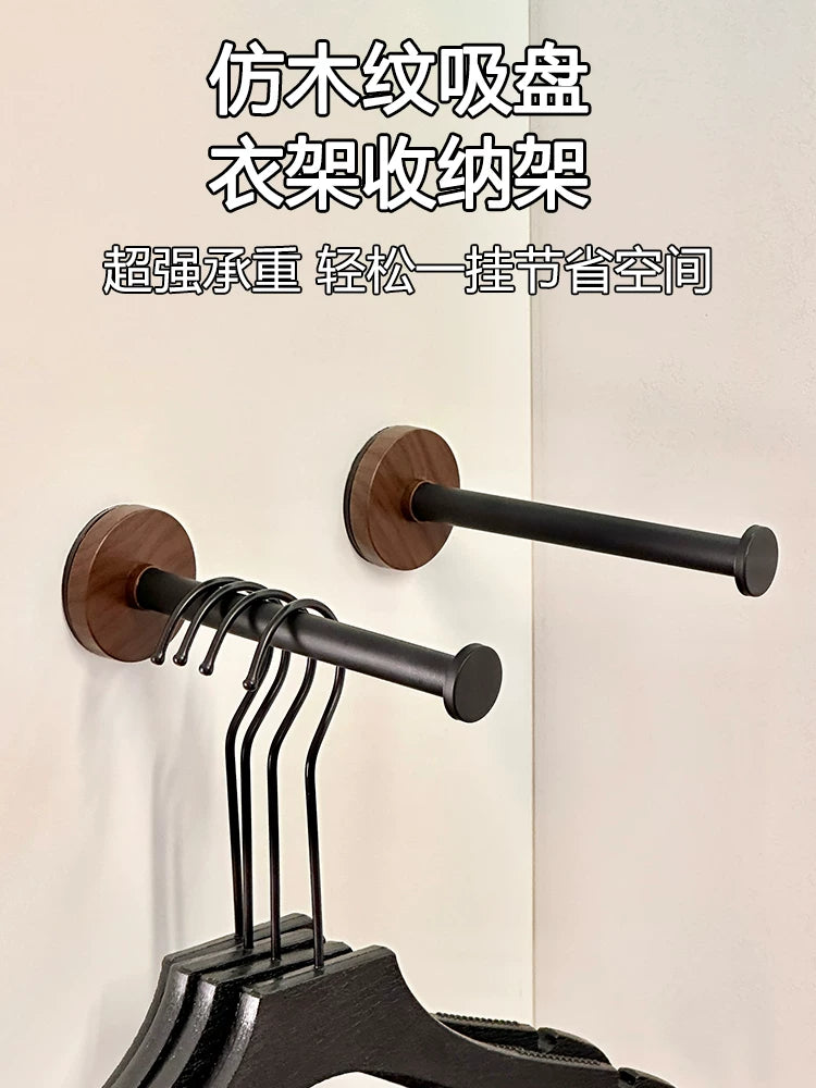 Suction cup hanger storage artifact household punching-free balcony wall multi-functional non-trace hanging hanger storage rack Y