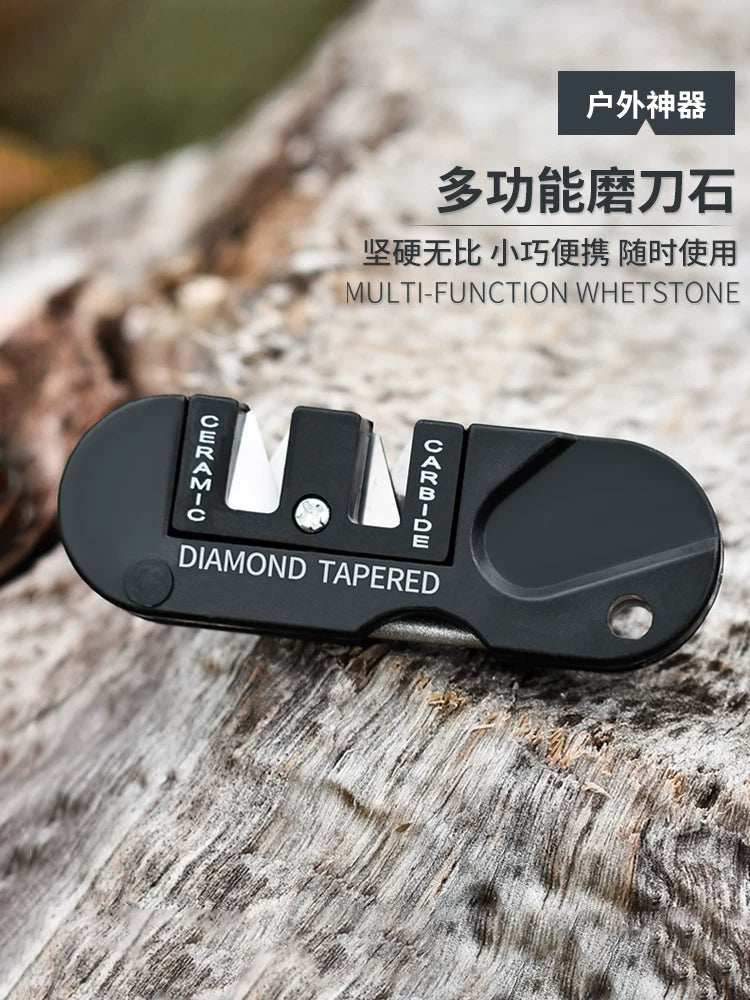 Multifunctional EDC Sharpening Tool, Outdoor Camping, Portable Multifunctional Tungsten Carbide Sharpener Sharpening Rod