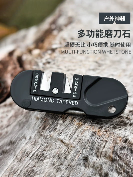 Multifunctional EDC Sharpening Tool, Outdoor Camping, Portable Multifunctional Tungsten Carbide Sharpener Sharpening Rod