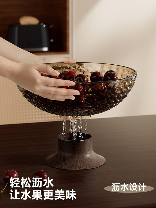 Fruit plate, living room, coffee table, home nut plate, light luxury, high-end dried fruit plate, exquisite and high-value, draining new Chinese Y