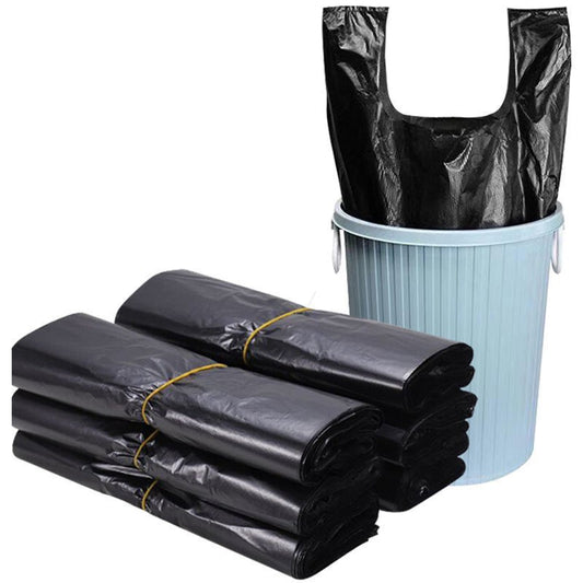Extra thick garbage bags large commercial household thickened vest kitchen dormitory plastic bag manufacturer wholesale