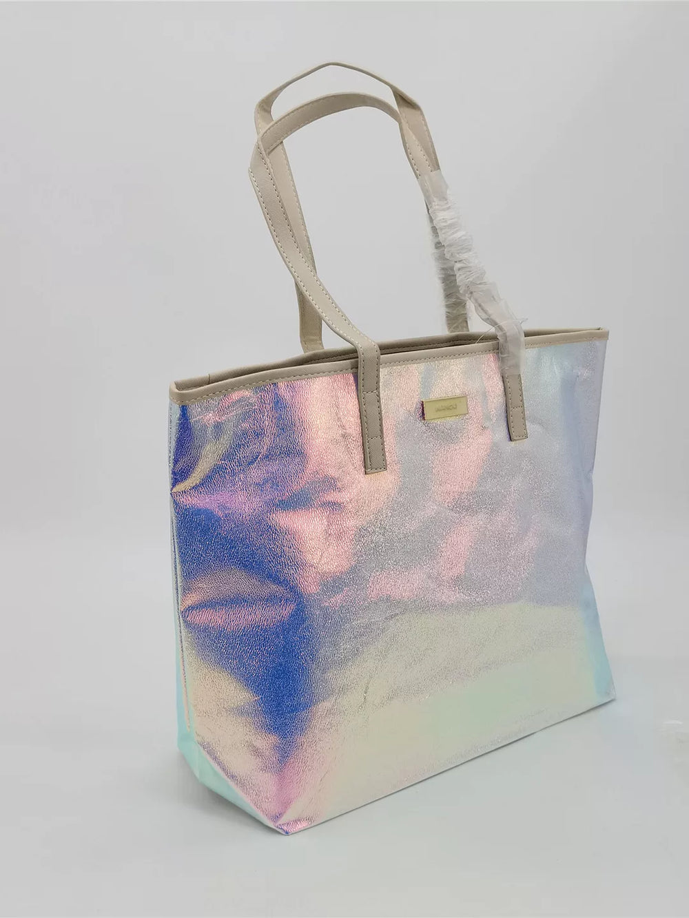 Laser tote bag, foreign trade clearance women's bag, colorful large capacity commuter shoulder class bag, beach bag, fitness bag