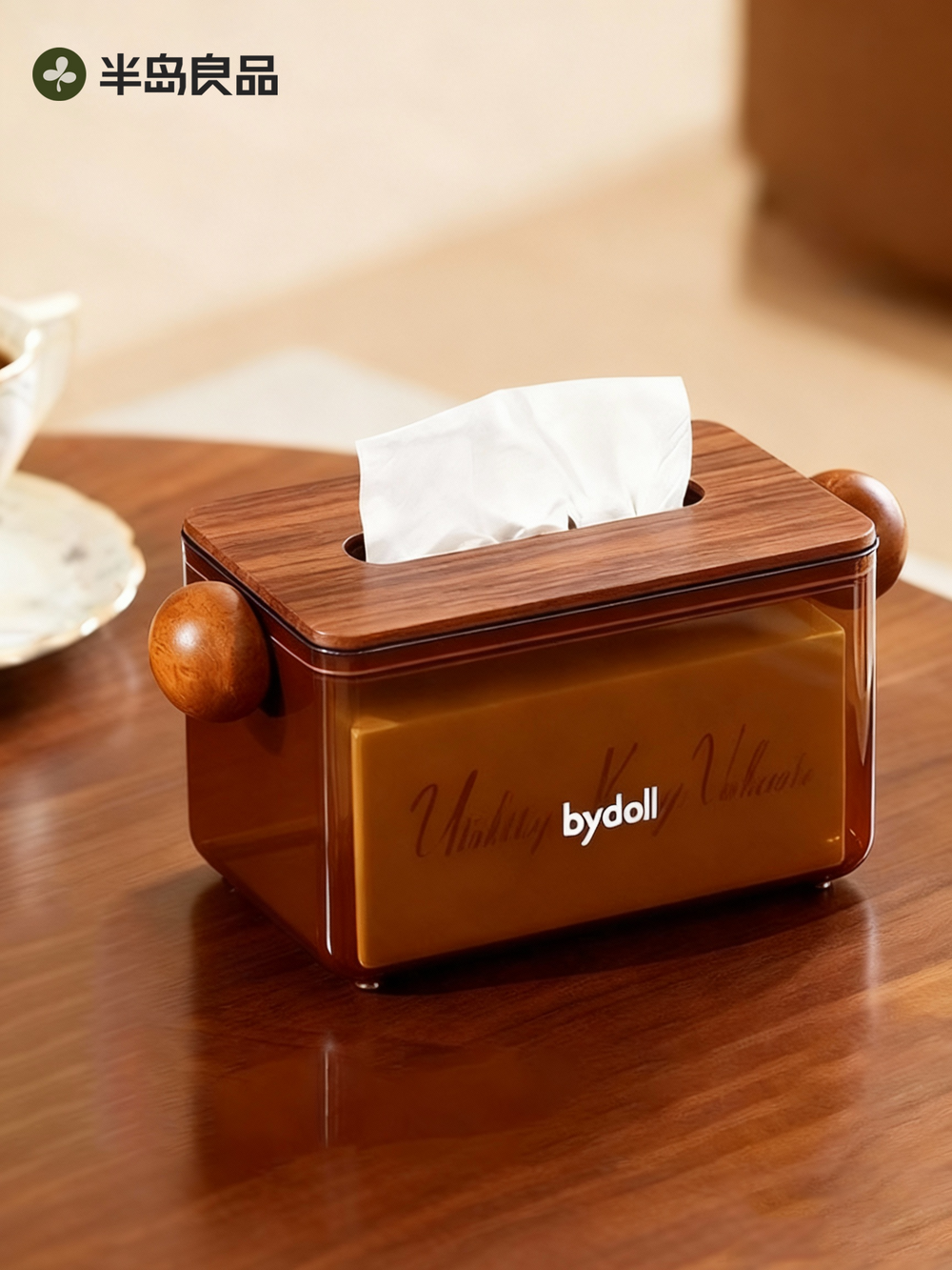 Tissue box, living room tabletop paper box, home medieval coffee table, bedroom spring paper drawer, light luxury and high-end