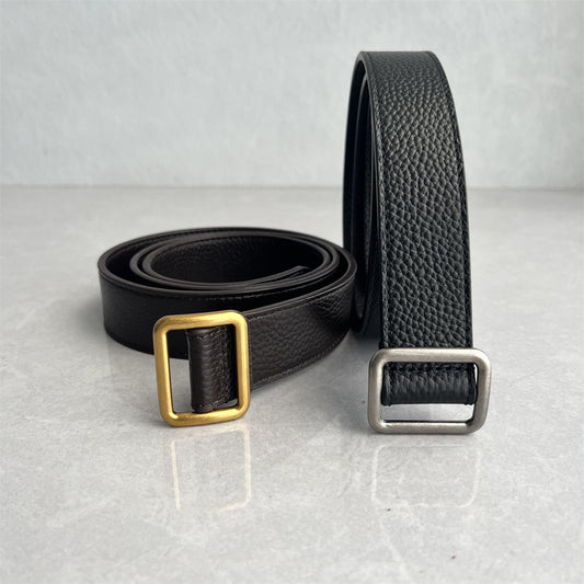 Export foreign trade high quality double-sided top layer cowhide women's belt Korean version of versatile decoration suit dress belt
