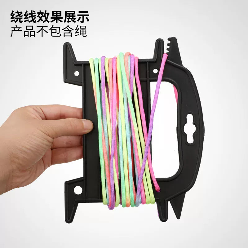 Crocodile mouth wire rack, paracord reel clip, spooling board