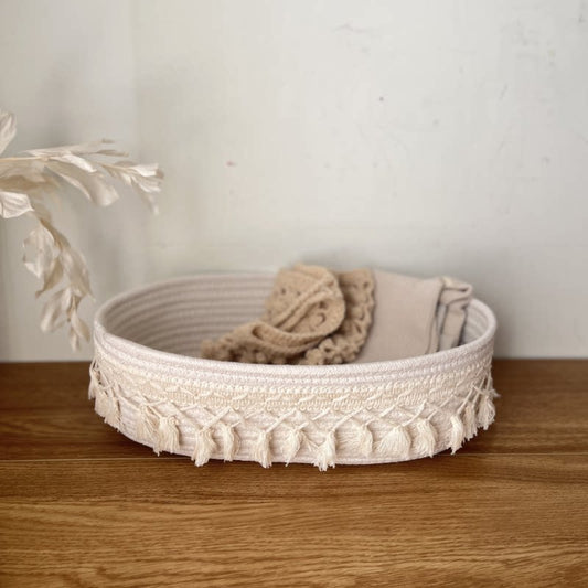 Cotton thread basket storage basket fabric desktop utility box cosmetic organizer box baby underwear storage box storage basket