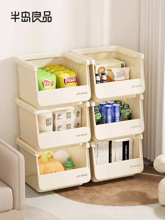 Kids toy storage box large capacity plastic storage box sundries turnover finishing basket snack storage box living room Y