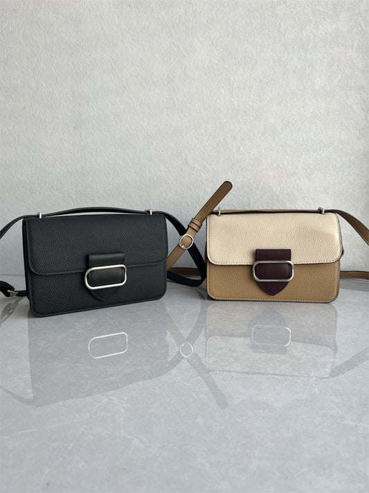 Export to South Korea Order Top Layer Cowhide New Small Square Bag High-end Simple Fashion Classic One-Shoulder Crossbody Women's Bag