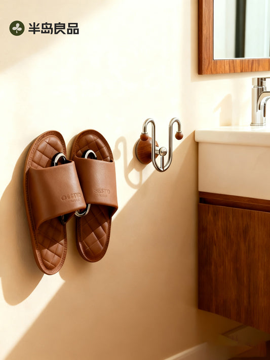 Bathroom suction cups, slippers, hangers, bathroom wall slippers, special storage shelves, dormitory punching-free drainage brackets