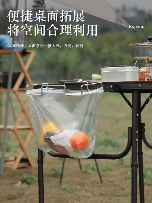 Outdoor garbage rack, camping garbage bag rack, tote bag, plastic bag support rack, artifact, detachable tableside garbage rack