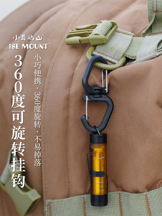 Small Island Hill Double Head Swivel Hook Plastic Steel Stretch Backpack Hook Plastic Hook Keychain DIY Accessories