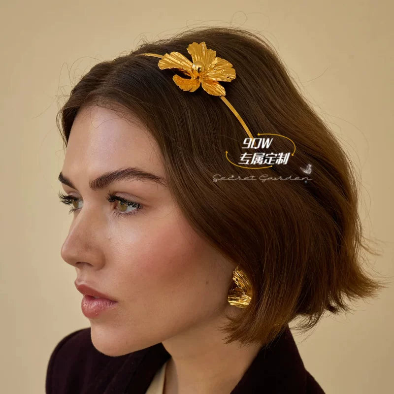 9QW European and American Forest Temperament Flower Headband Women's Fashion Exquisite High-end Headband 2025 New Hairpin Hair Accessories