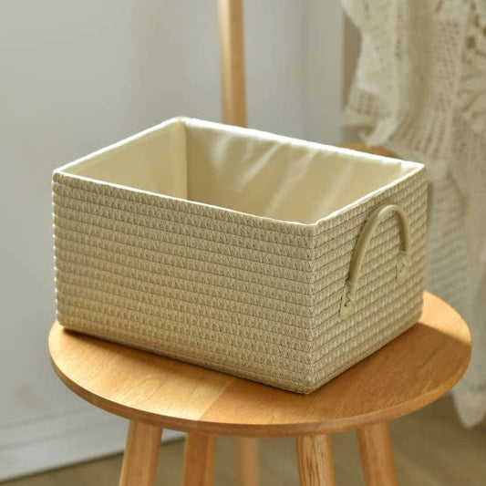 Japanese woven storage basket, desktop sundry drawer, clothing storage basket, snack box, storage box, clothes storage box