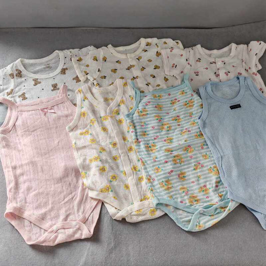 Slightly flawed day single infant toddler cotton fart jacket summer thin men's and women's baby triangle crawler mesh breathable hay