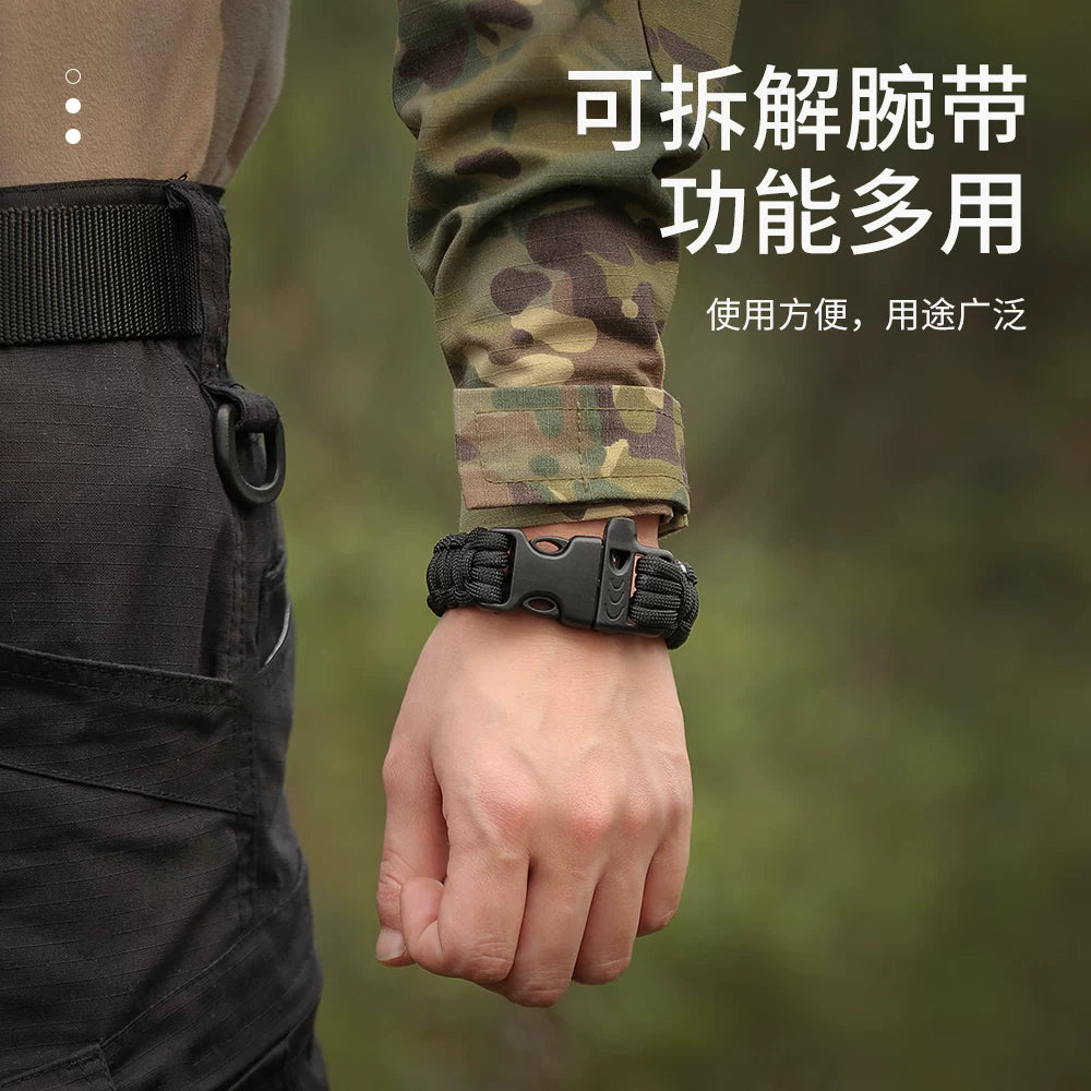 Outdoor survival whistle bracelet multi-functional hand-woven paracord wild survival outdoor mountaineering equipment bracelet