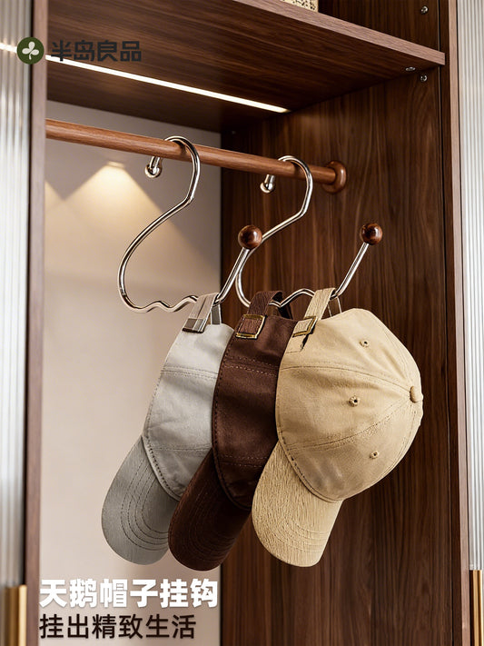 Hat storage artifacts, home wardrobe hanging hangers, baseball peaked hats, multi-function hooks, non-deforming storage rack holders