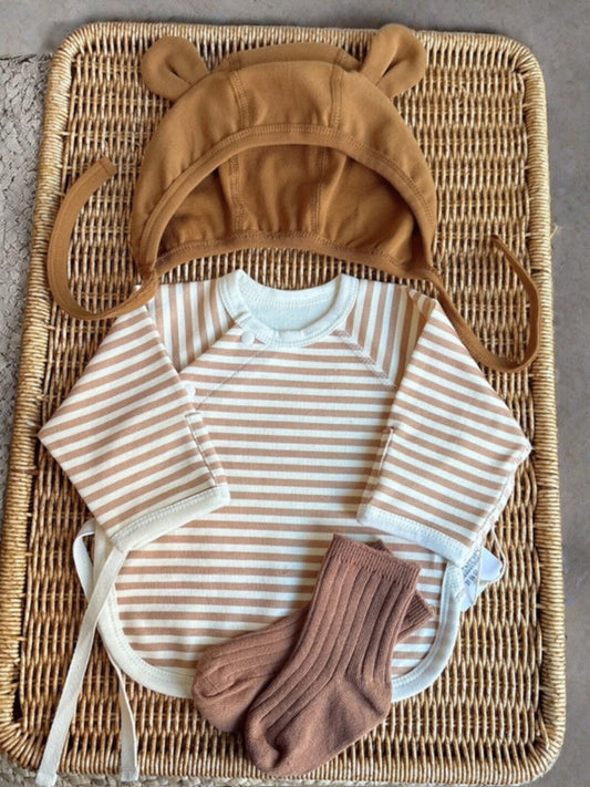 Newborn baby four-season cotton half-back, newborn baby 0-3 months male and female baby delivery room clothes 52 tops