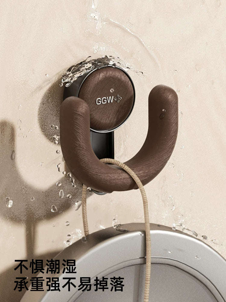 Bathroom plastic wood slipper hanger wall free punching toilet slippers storage drainage household slipper shelf Y